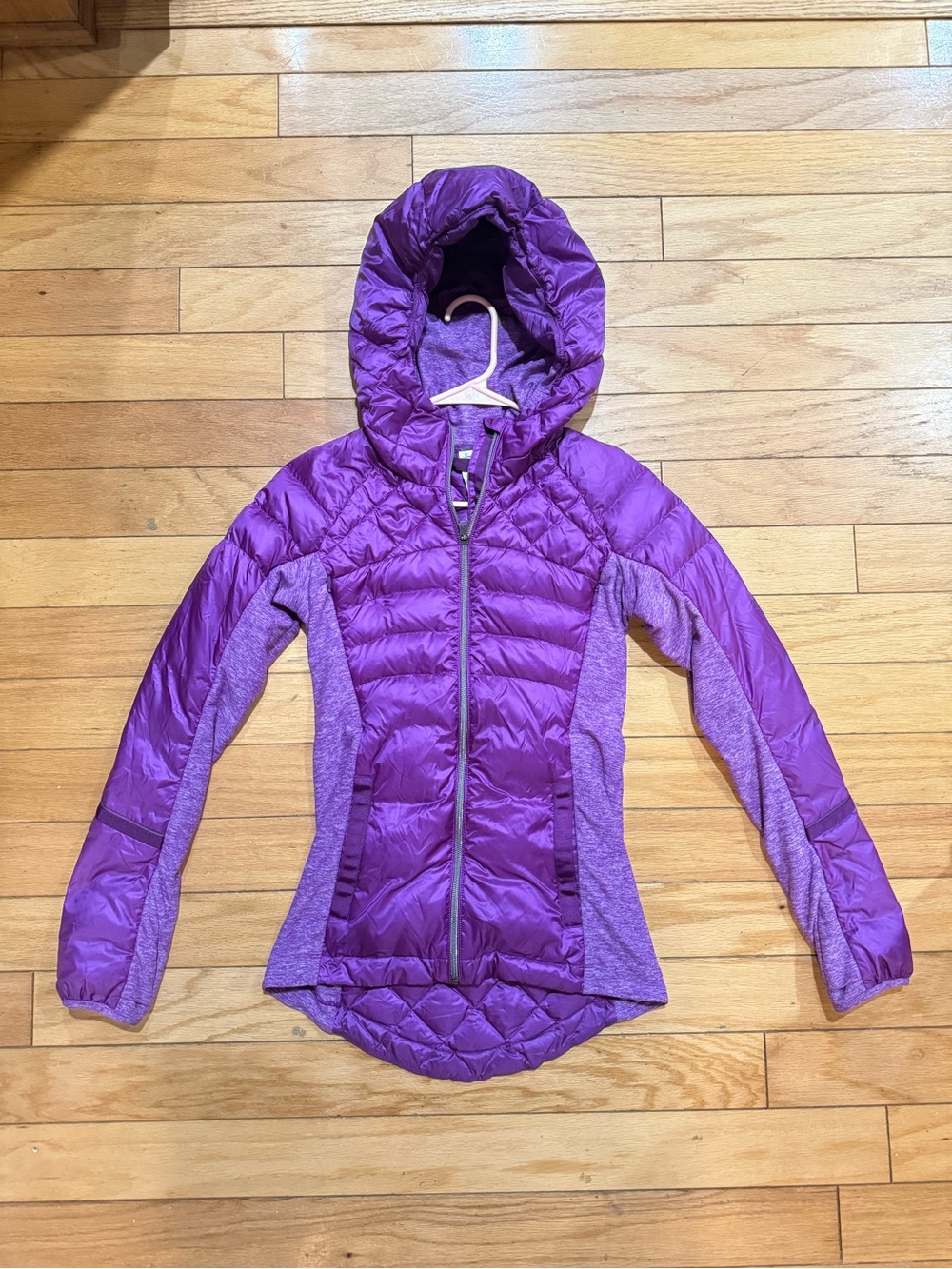 lululemon athletica Quilted Hooded Jacket in Vibrant Purple